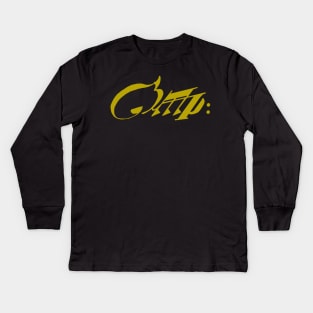 Ink Theory logo (Gold) Kids Long Sleeve T-Shirt